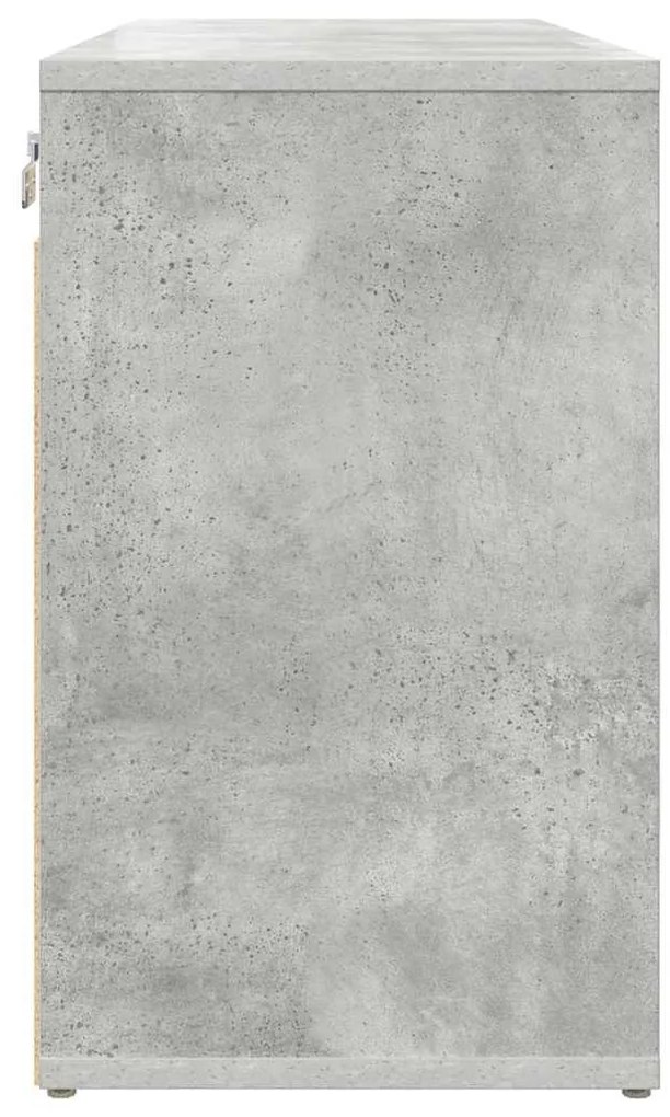 Cipősszekrény polcokkal Beton szürke 77.5 x 30 x 51 cm Faanyag