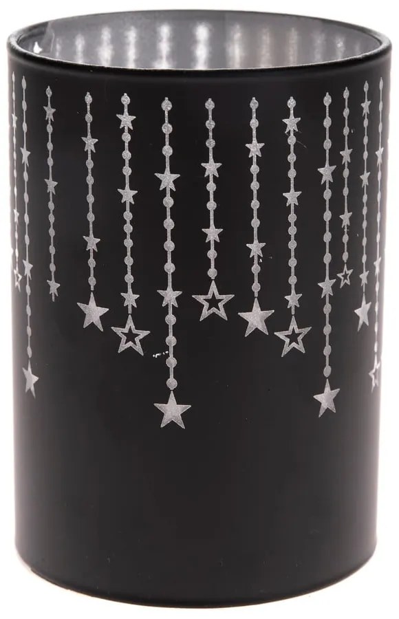 Fekete dekoráció LED fénnyel, 10 cm - Dakls