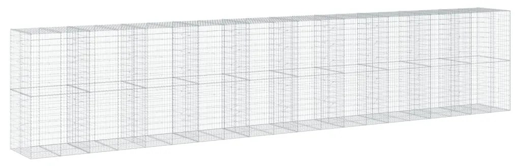 horganyzott vas gabion kosár fedéllel 1000 x 100 x 200 cm