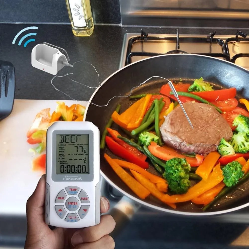 HiNOVA Digitális hőmérő - hőszonda - szürke