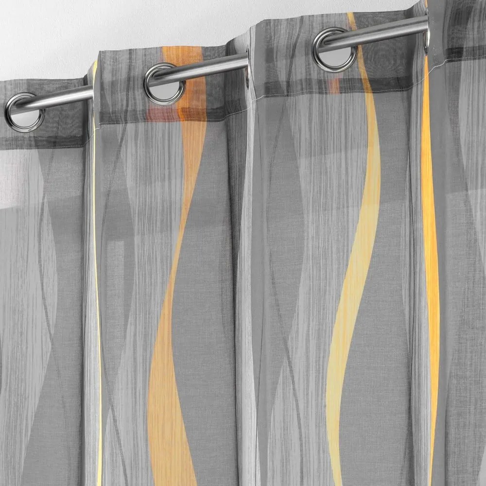 Szürke voile fényáteresztő függöny 140x240 cm Ondulys – douceur d'intérieur