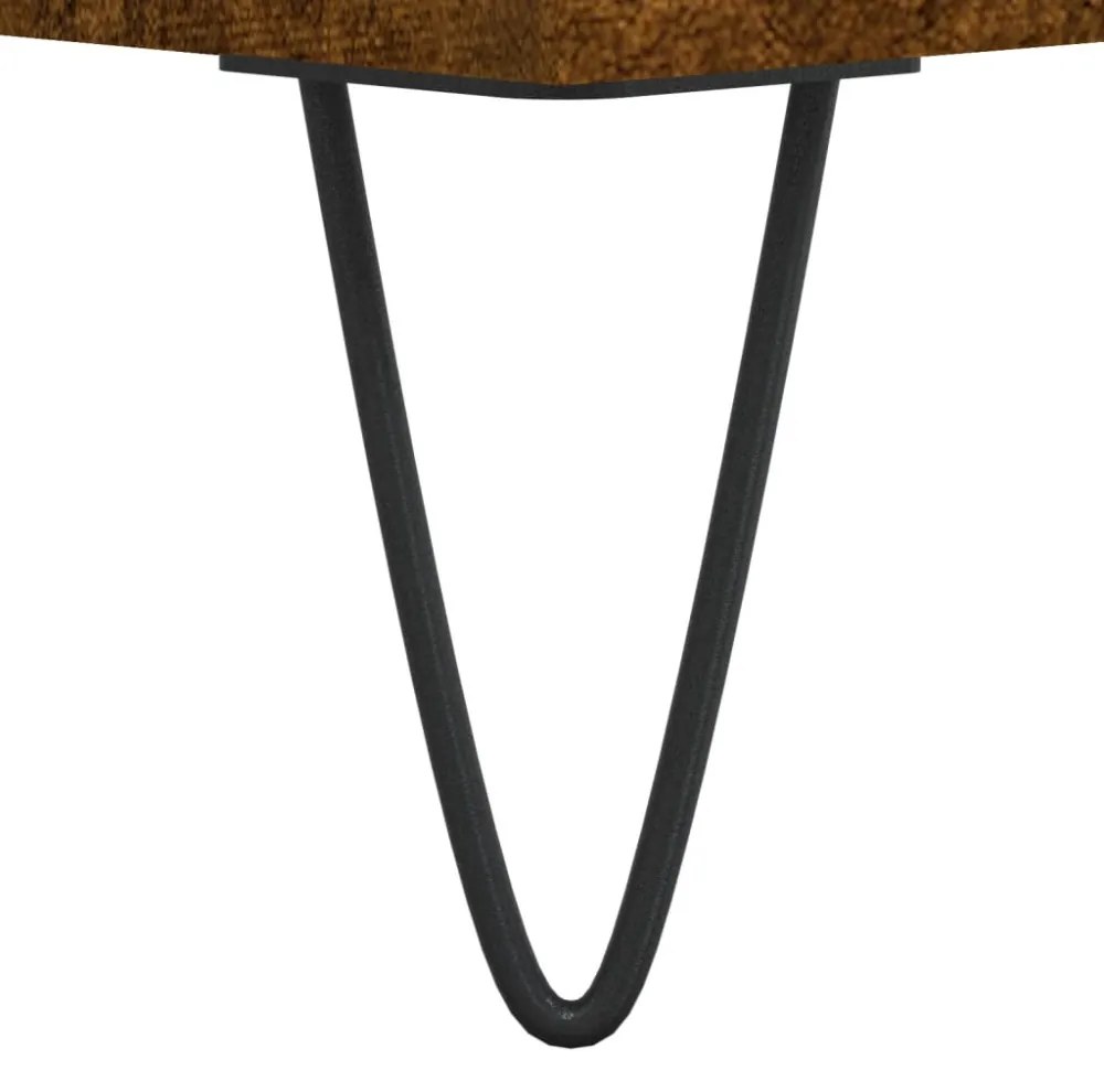 füstös tölgy színű szerelt fa hanglemezszekrény 85x38x48 cm