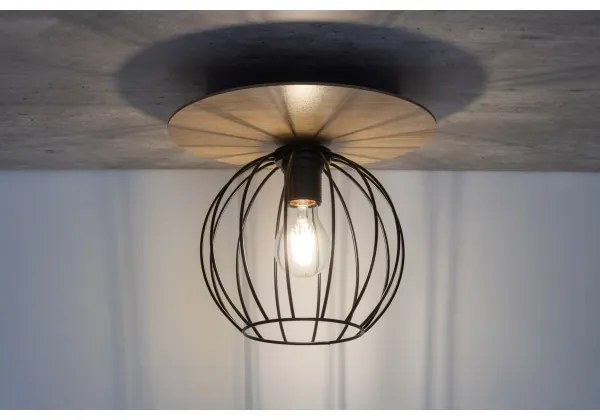 Csillár CYBER 1xE27/60W/230V fa/fekete