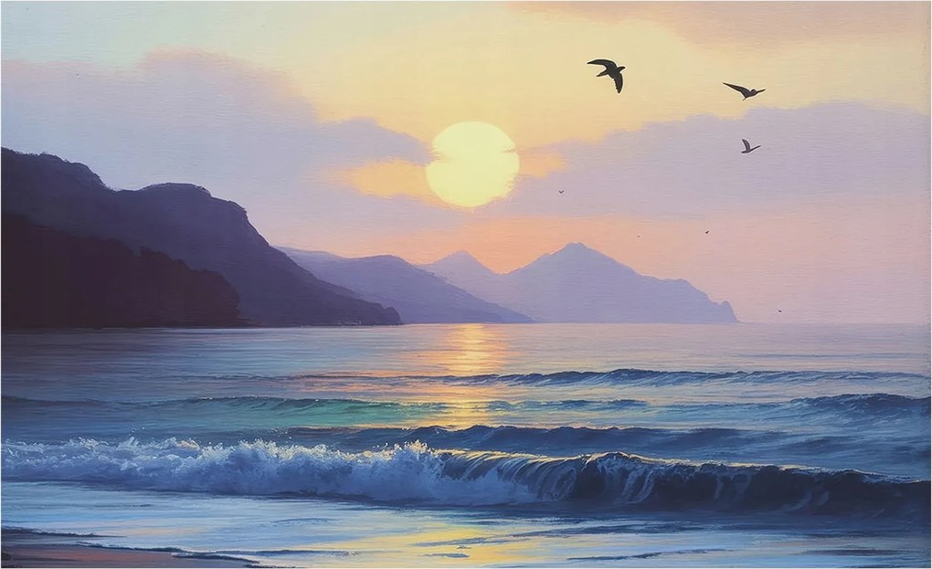 Divatos Flizelin Tapéta Ragasztóval Fali 3D Tengeri nyugat 416x254 Ragasztó