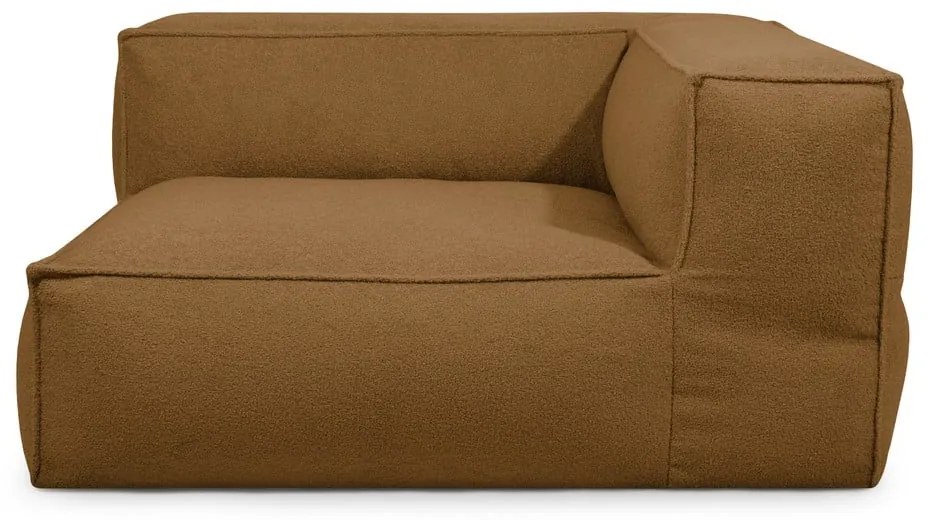 Barna buklé babzsákfotel Mass Corner 150 Right – SLOWDOWN