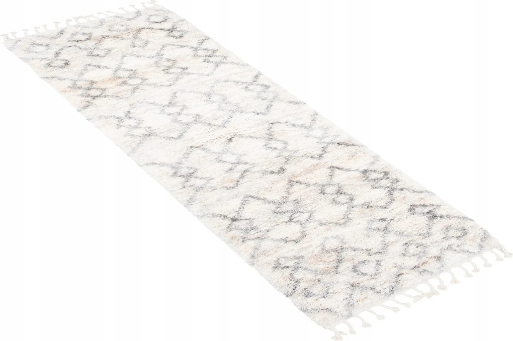 Járdaszőnyeg Shaggy Aztec 80x300 rojtos Boho w30