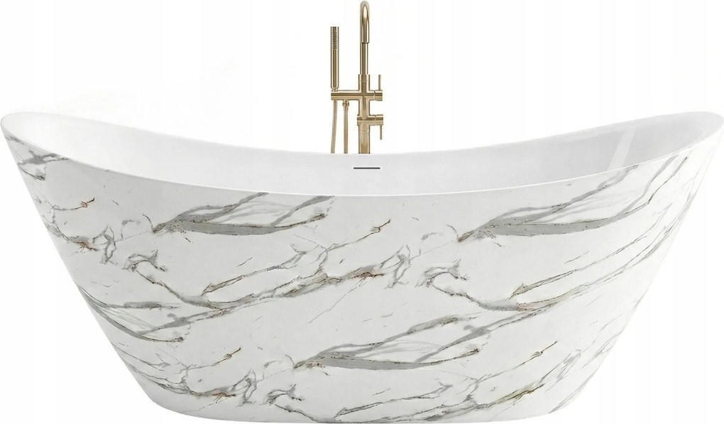 Szabadonálló Kád Rea Ferrano Slim Nature 170 cm Modern Márvány Mintás