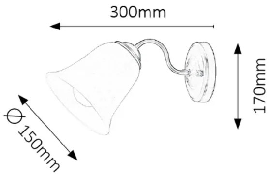 Rabalux 7259 - Fali lámpa FABIOLA 1xE27/40W/230V fehér