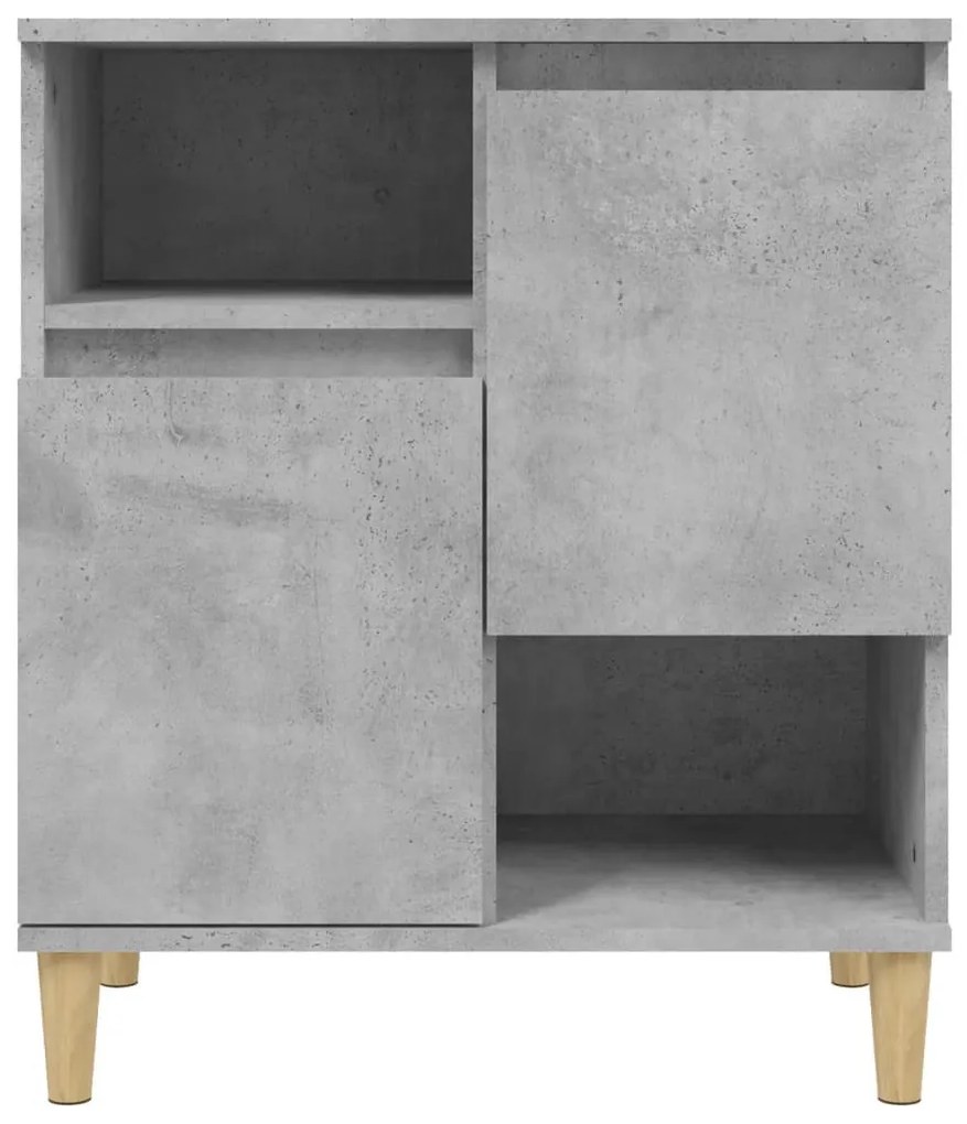 2 db betonszürke szerelt fa tálalószekrény 60 x 35 x 70 cm