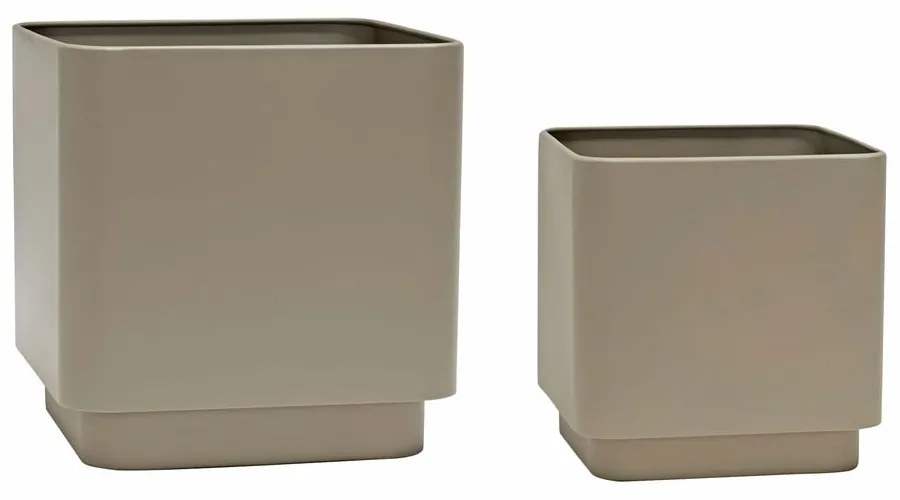 Fém virágcserép készlet 2 db-os Cube – Hübsch