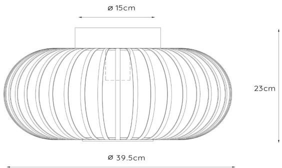Lucide 78174/40/30 - Mennyezeti lámpa MANUELA 1xE27/60W/230V átm. 39,5 cm fekete