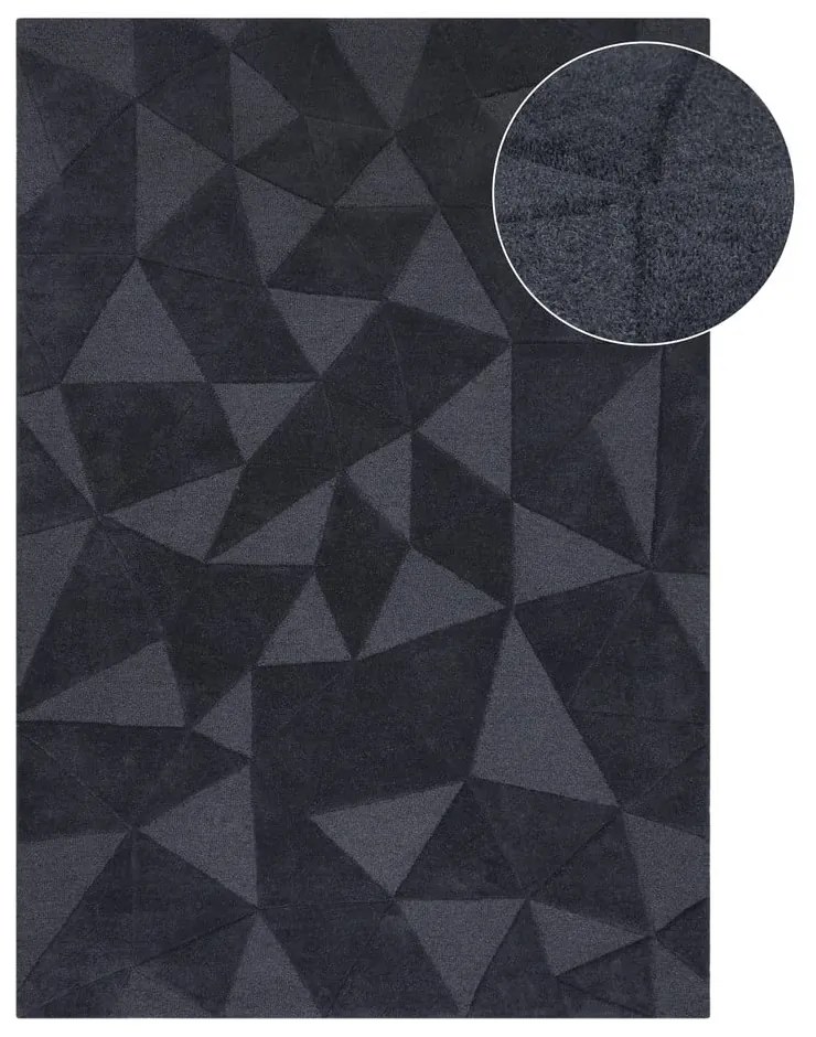 Szürke gyapjú szőnyeg 170x120 cm Shard - Flair Rugs