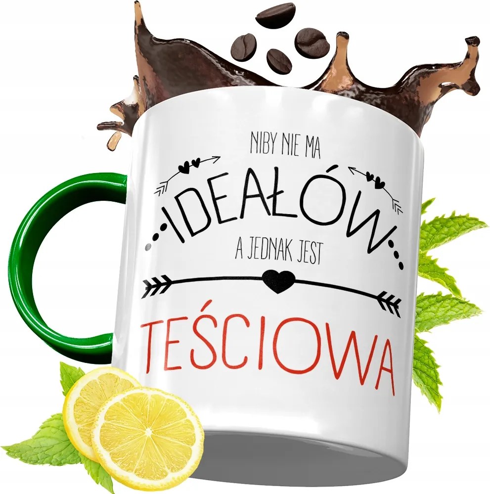 Zöld Bögre Anyósnak Születésnapi Ajándéknak, fényképes nyomattal