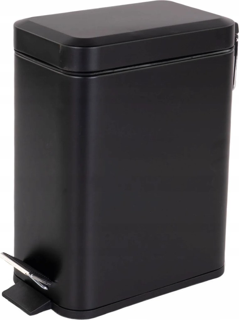 Szemeteskosár Keskeny Fürdőszobai Szemetes 5L fekete Fürdőszobai Szemetes