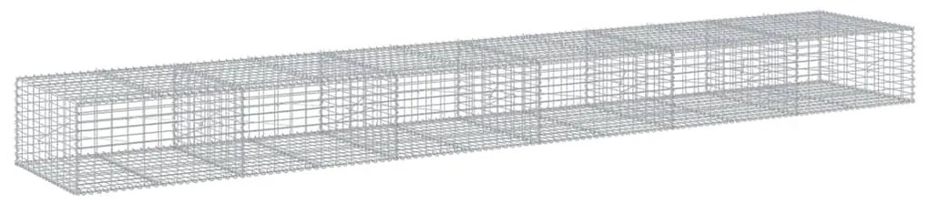 horganyzott vas gabion kosár fedéllel 600 x 100 x 50 cm