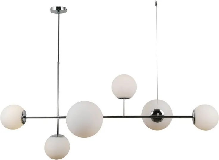 ITALUX PND-31221-6B-CH VAILANTE Modern Függesztett Lámpa Fehér, Króm E14, E27 IP20