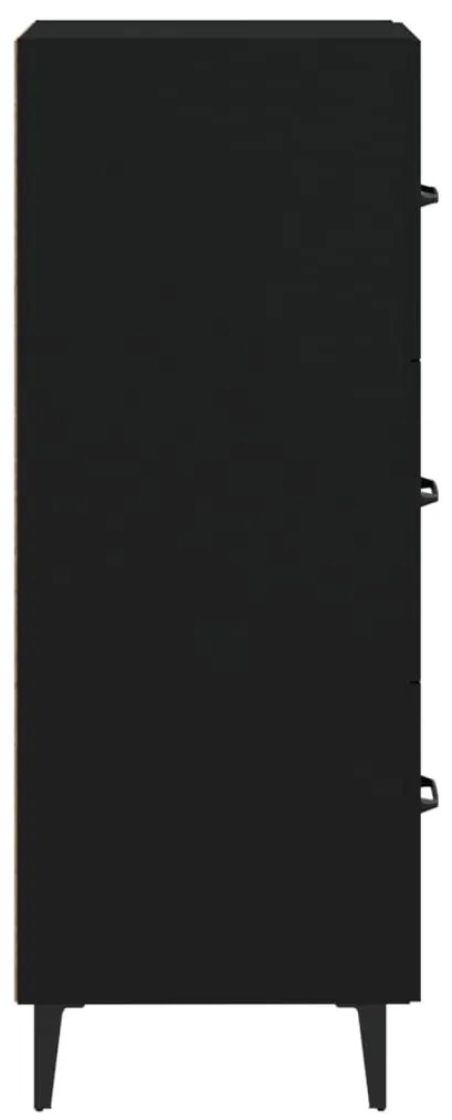 fekete szerelt fa tálalóasztal 34,5 x 34 x 90 cm