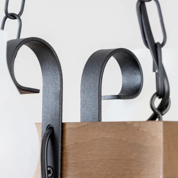 Brilagi - Csillár láncon QUEEN 2xE14/40W/230V bükkfa/dió