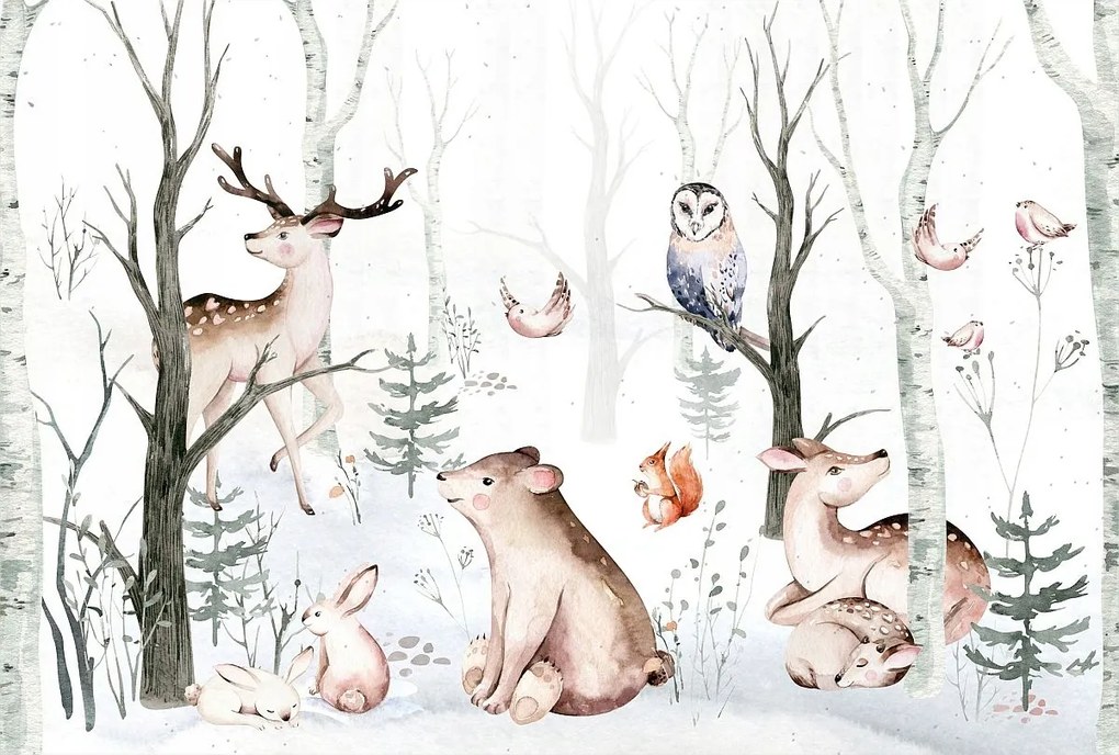 Állatos tapéta, erdei állatok minta2 368x248