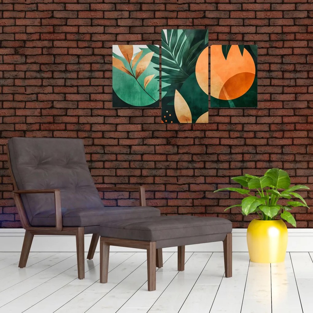 Kép - Geometrikus természeti minták (90x60 cm)