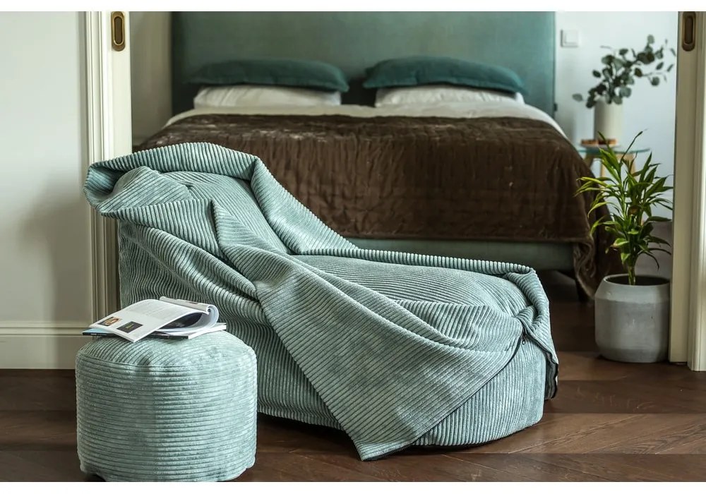 Barna kordbársony gyerek babzsákfotel Cocoon 80 – SLOWDOWN