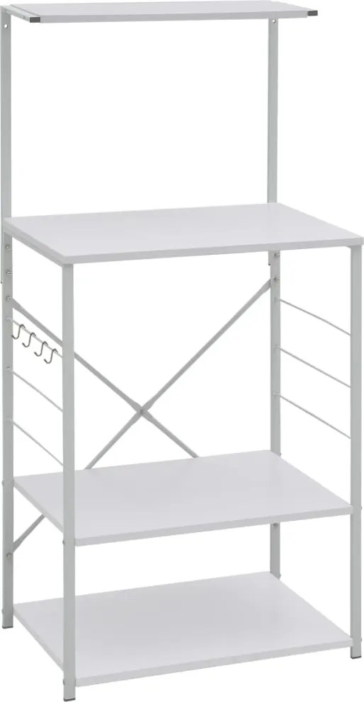 vidaXL fehér szerelt fa mikrohullámú szekrény 60x39,6x123 cm