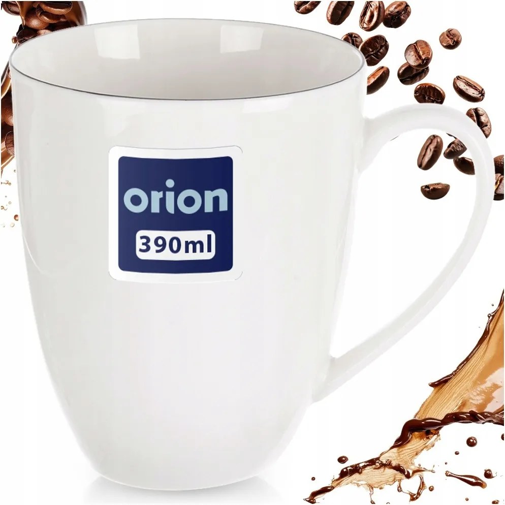 Porcelán bögre fehér kávés italokhoz gyógynövény teák 390 ml