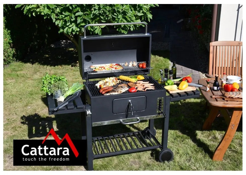Royal Grande XXL fekete faszenes grillsütő - Cattara