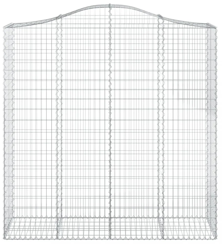 4 db íves horganyzott vas gabion kosár 200x50x200/220 cm