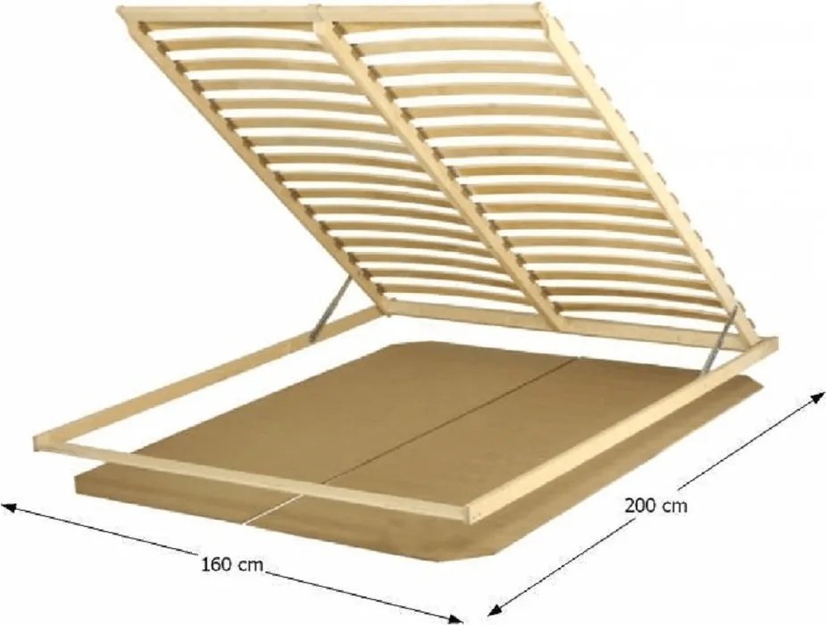 Ágyrács, 160x200 cm, BASIC FLEX 3-zónás