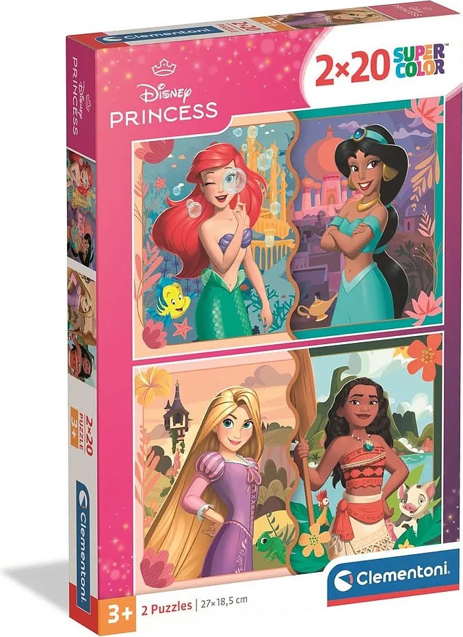 Disney Hercegnők Royal Journeys 2x20 db-os puzzle Clementoni
