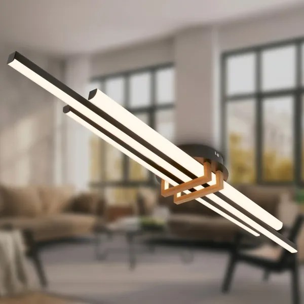 Brilo - TINKA LED mennyezeti lámpatest 30W/230V 3000K fekete