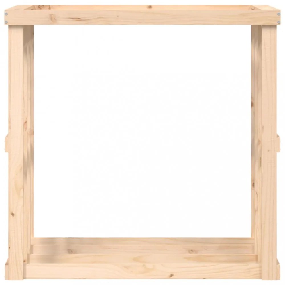 tömör fenyőfa kültéri rönktároló 108 x 52 x 106 cm