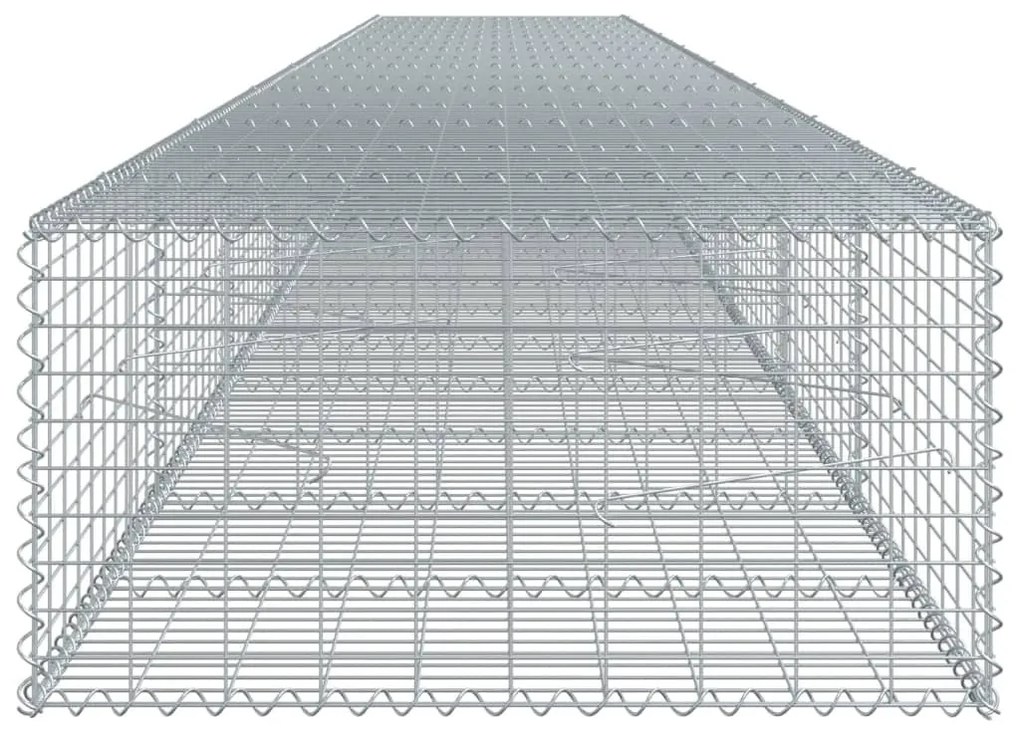horganyzott vas gabion kosár fedéllel 800 x 100 x 50 cm