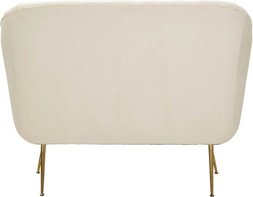 Krémszínű bársony kanapé 130 cm Budapest – Mauro Ferretti