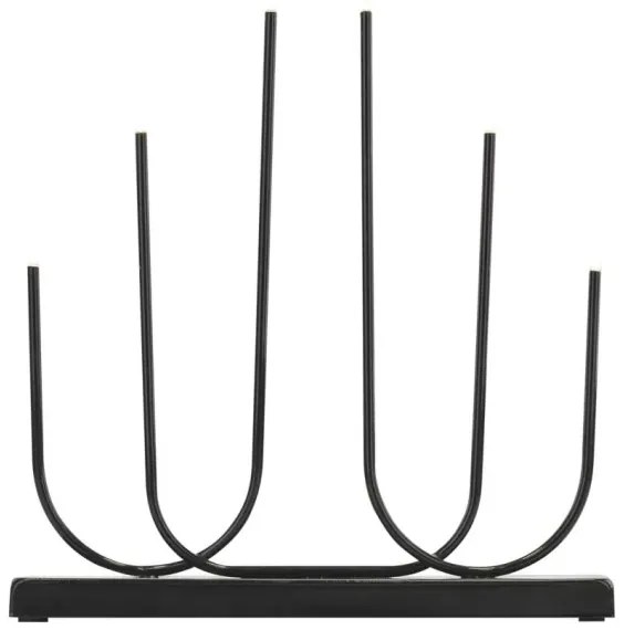 LED karácsonyi gyertyatartó 6xLED/2xAA fekete