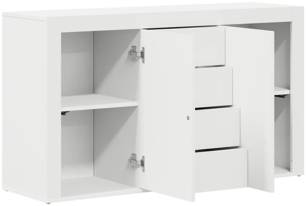 Fehér Oldalszekrény Fehér Fa 120 x 36 x 69 cm Tárolás