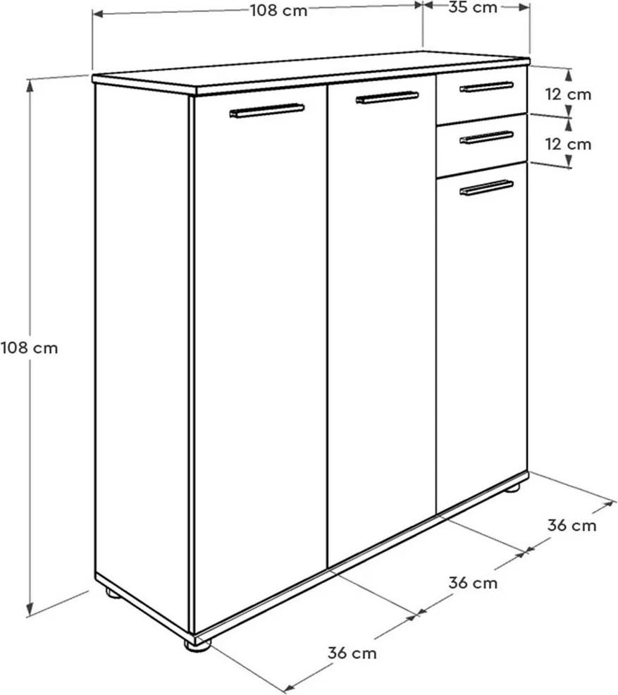 Adre White cipősszekrény