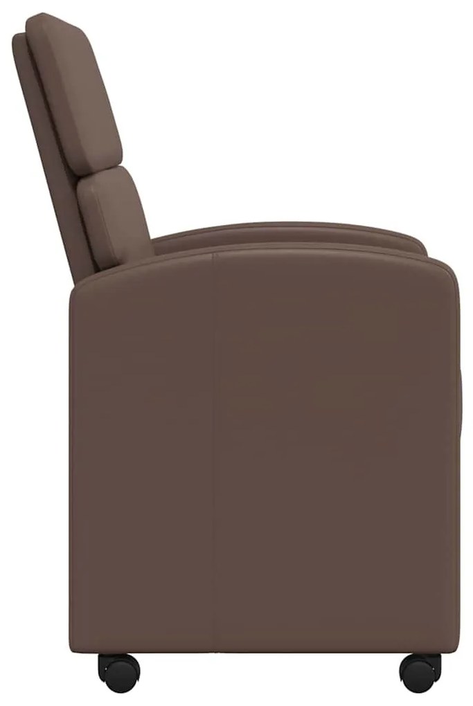 Kerekes Étkező Székek 2 pcs Barna 58 x 65 x 98 cm Műbőr