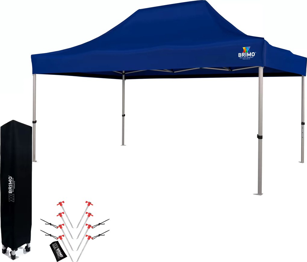 Erős Party Sátor 3x4,5 m: Az Ön kuckója a pihenéshez és az ünneplésekhez - falak nélkül - Kék