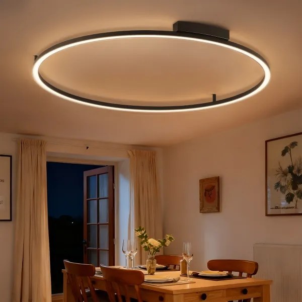 Brilagi - PORTOFINO LED dimmelhető lámpatest, 85W/230V, átm. 120 cm, fekete + távirányító