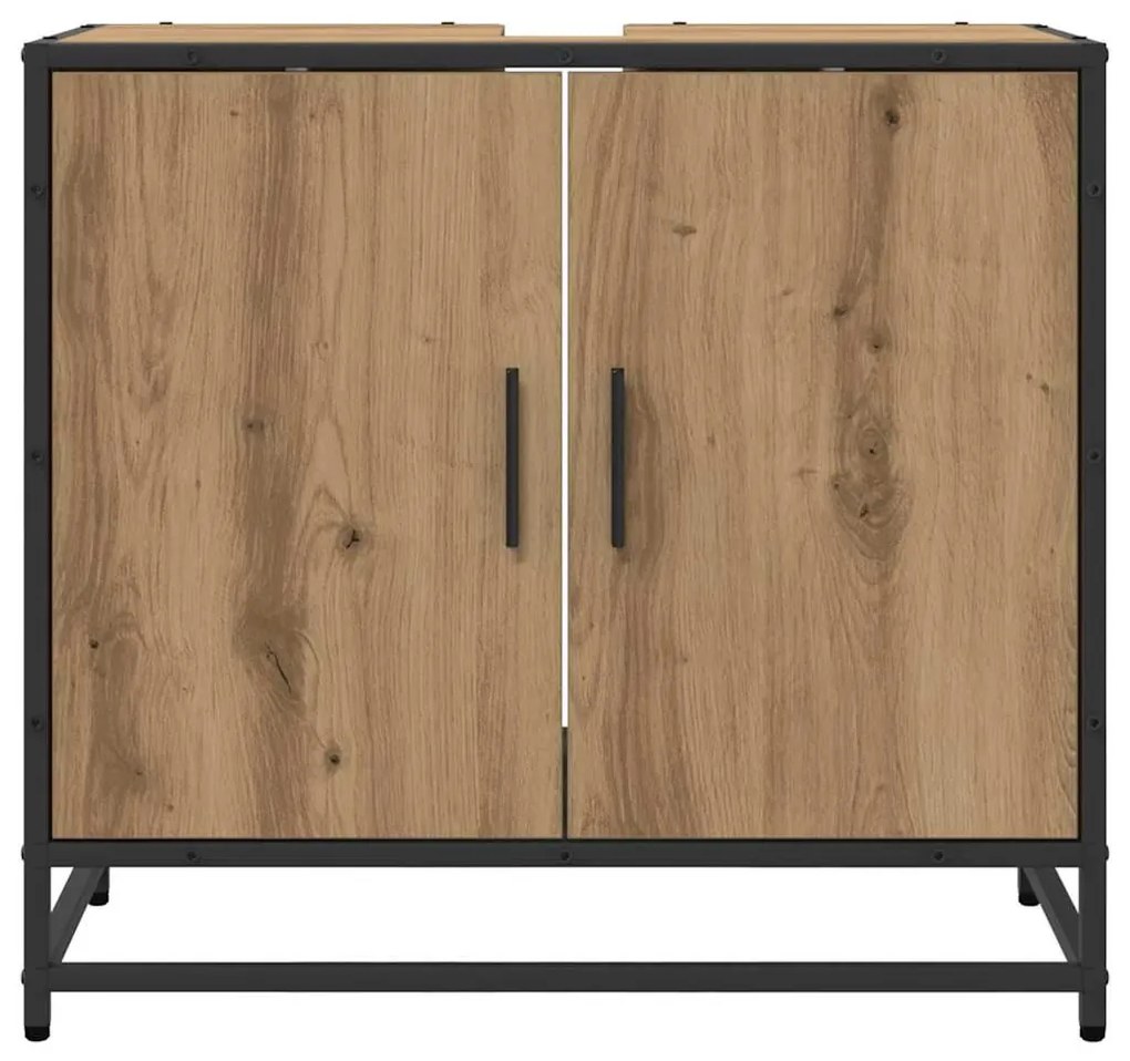 Fürdőszobai mosdószekrény kézműves tölgy 65 x 33 x 60 cm