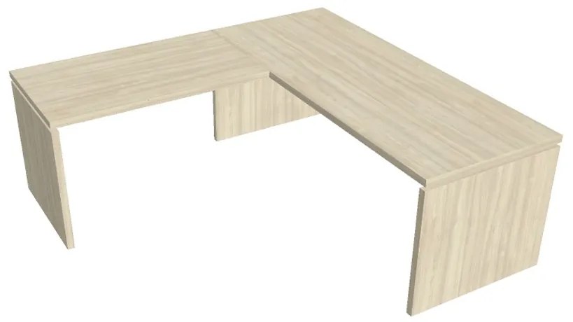 Verno ergonomikus asztal 200 x 200 cm, bal, akác