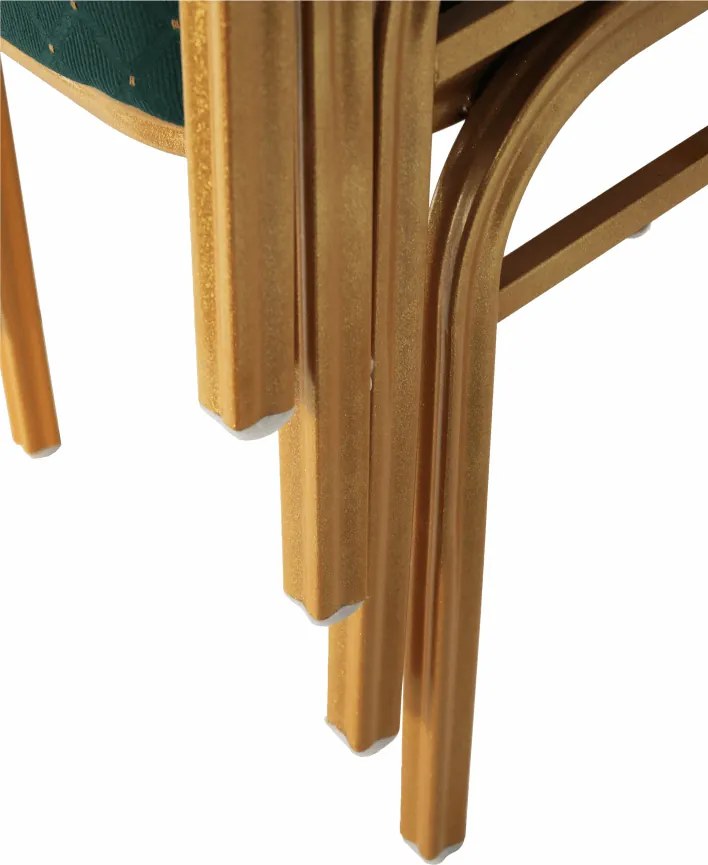 Rákásolható szék, zöld/arany festés, ZINA 3 NEW