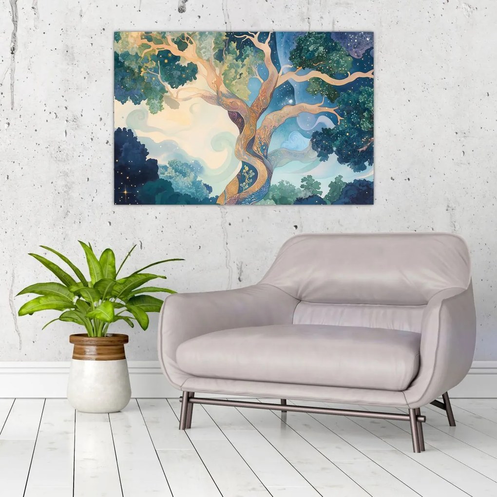 Kép – Kozmikus fa (90x60 cm)