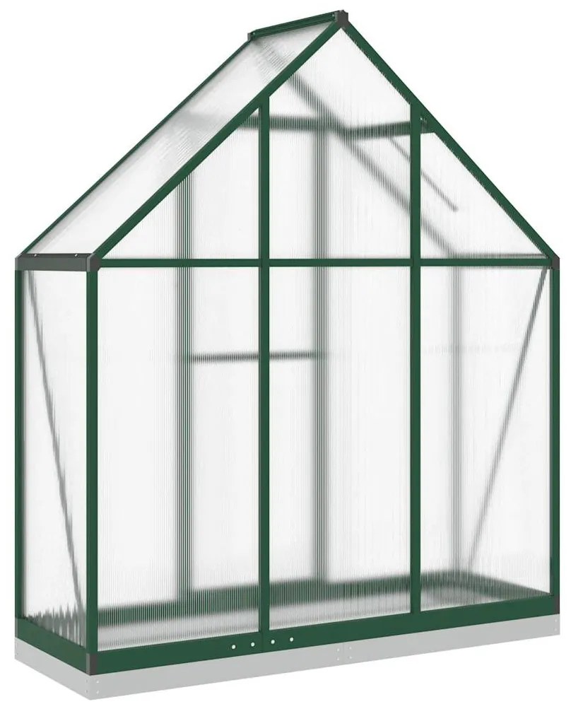 zöld alumínium melegház alapvázzal 169 x 58 x 202 cm