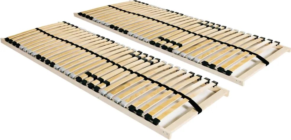 vidaXL 2 db 7 zónás 28 léces ágyrács 80 x 200 cm