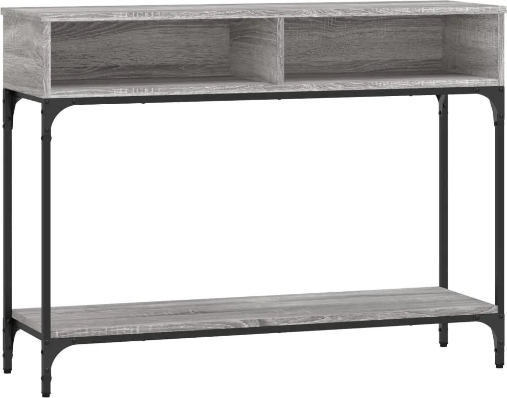 vidaXL szürke sonoma színű szerelt fa konzolasztal 100 x 30,5 x 75 cm