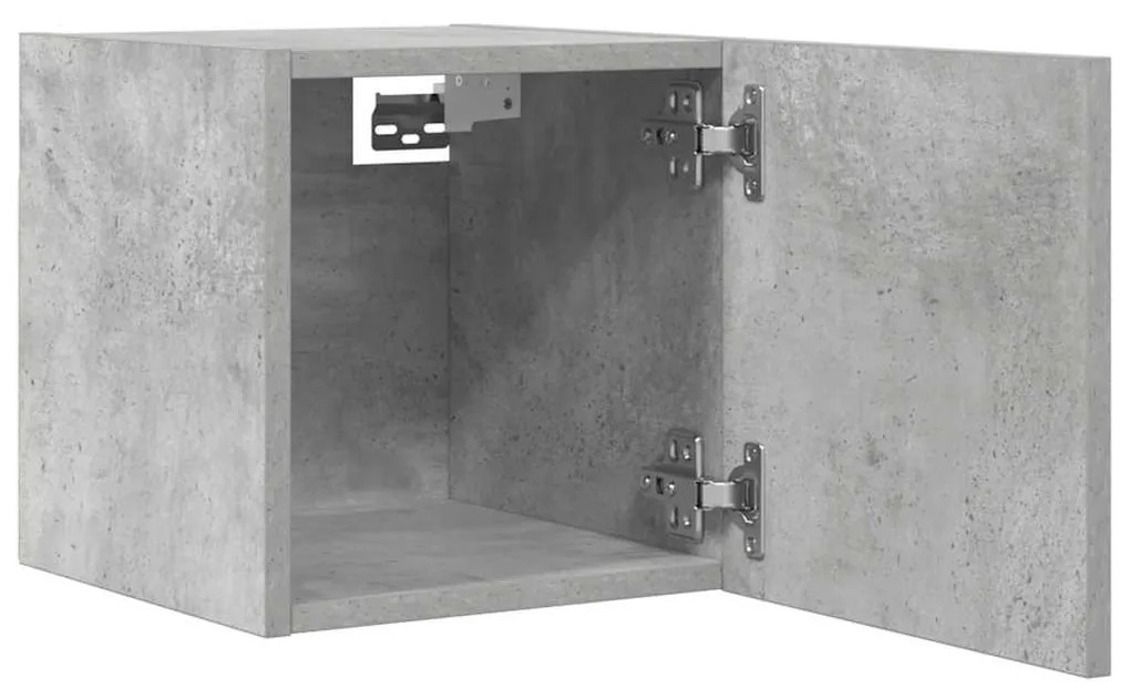2 db betonszürke falra szerelhető TV-szekrény 30,5 x 30 x 30 cm