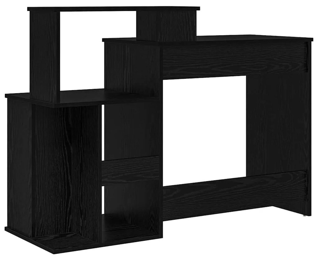 Íróasztal tárolóval Fekete tölgy 120.5 x 44 x 88.5 cm Faanyag